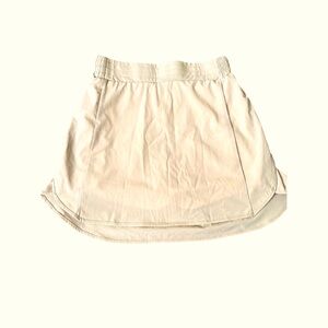Halara Skort Athletic High Waisted Inner Shorts‎ Flowy Beige Skirt S NWT